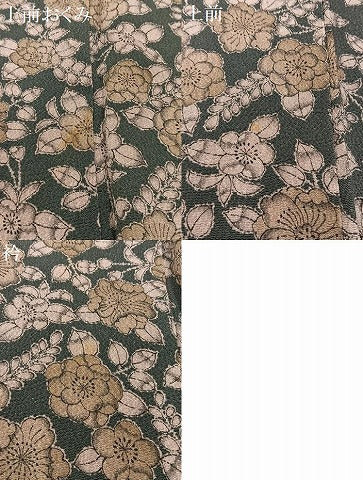 平和屋着物▽上質な小紋 単衣 辻が花 鬼しぼ縮緬 正絹 逸品 AAAS1488oa