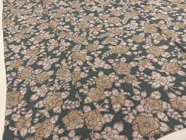 平和屋着物▽上質な小紋 単衣 辻が花 鬼しぼ縮緬 正絹 逸品 AAAS1488oa