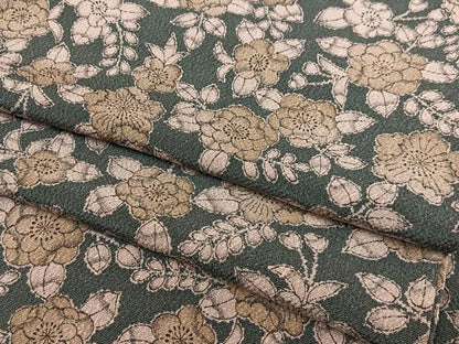 平和屋着物▽上質な小紋 単衣 辻が花 鬼しぼ縮緬 正絹 逸品 AAAS1488oa