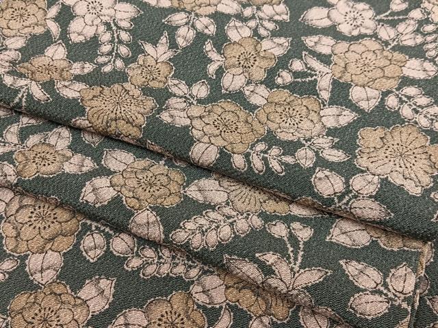 平和屋着物▽上質な小紋 単衣 辻が花 鬼しぼ縮緬 正絹 逸品 AAAS1488oa