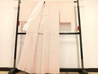 平和屋着物▽本塩沢 単衣 蚊絣 正絹 逸品 AAAS1490oa