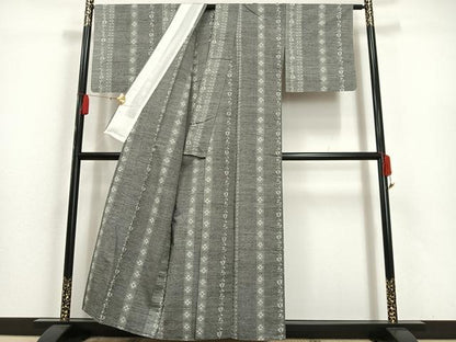 平和屋着物▽上質な紬 単衣 花間道 正絹 逸品 AAAS1500oa