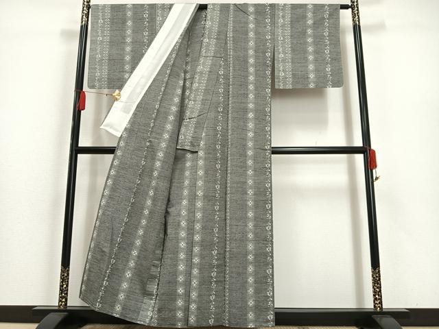 平和屋着物▽上質な紬 単衣 花間道 正絹 逸品 AAAS1500oa