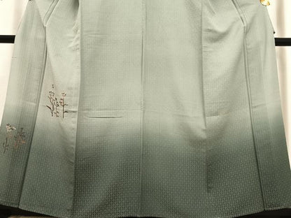 平和屋着物▽豪華色留袖 単衣 刺繍 松文 暈し染め 金糸 正絹 逸品 AAAS1507oa