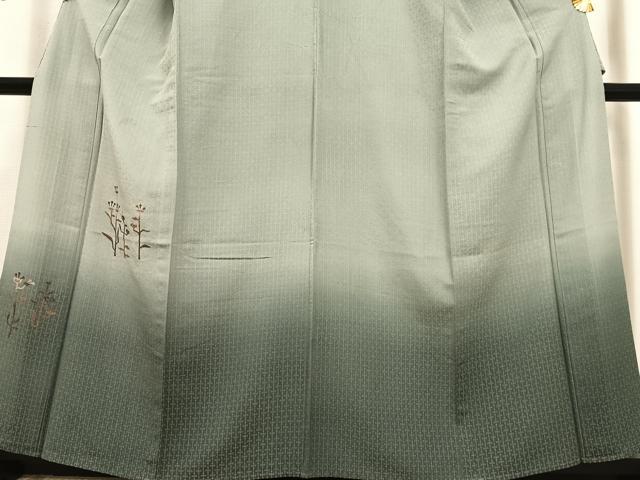 平和屋着物▽豪華色留袖 単衣 刺繍 松文 暈し染め 金糸 正絹 逸品 AAAS1507oa