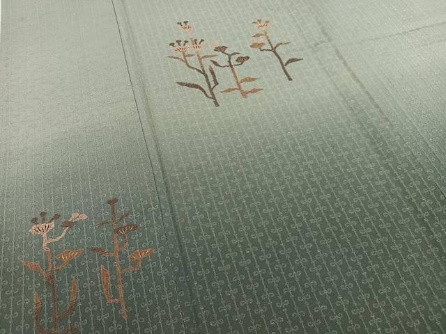 平和屋着物▽豪華色留袖 単衣 刺繍 松文 暈し染め 金糸 正絹 逸品 AAAS1507oa