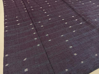 平和屋着物▽上質な紬 単衣 緯絣 正絹 逸品 AAAS1508oa