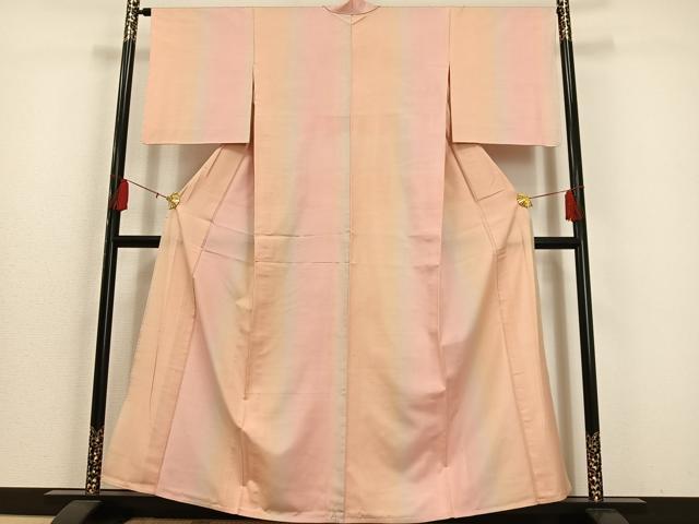 平和屋着物▽紅花紬 米沢 単衣 霞文 正絹 逸品 AAAS1509oa