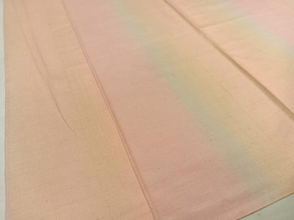平和屋着物▽紅花紬 米沢 単衣 霞文 正絹 逸品 AAAS1509oa