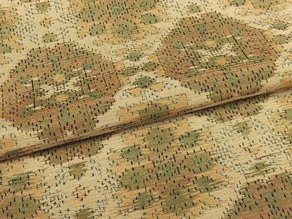 平和屋着物▽上質な紬 単衣 飾花文 正絹 逸品 AAAS1511oa