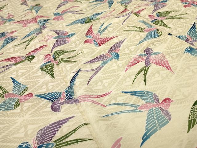 平和屋着物■訪問着　群鳥　正絹　逸品　AAAS1691ru