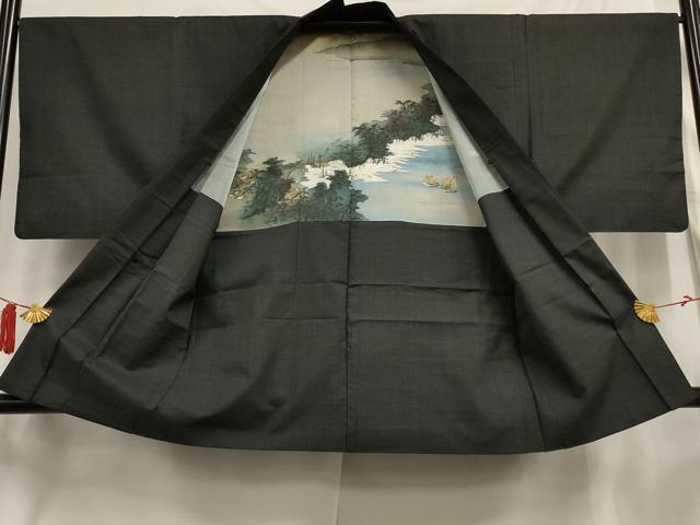 平和屋着物□男性 本場大島紬 アンサンブル 80亀甲 総詰め 正絹