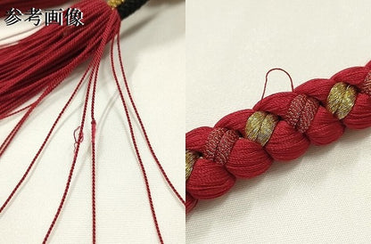 平和屋着物●和装小物 振袖用帯締め 装飾 ラインストーン パール 金糸 撚り房 逸品 AAAS2841ay