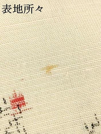 平和屋着物▽上質な紬 単衣 花尽くし 正絹 逸品 AAAS3046iu