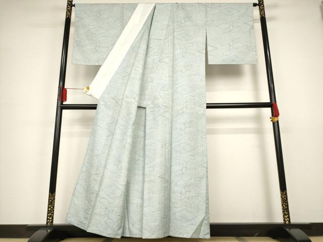平和屋着物▽本場大島紬 単衣 7マルキ 切嵌吉祥文 正絹 逸品 AAAS3048iu