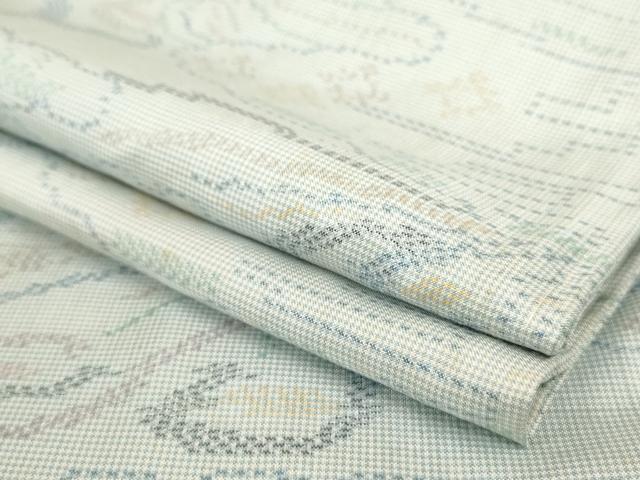平和屋着物▽本場大島紬 単衣 7マルキ 切嵌吉祥文 正絹 逸品 AAAS3048iu