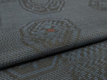 平和屋着物▽本場大島紬 単衣 亀甲文 正絹 逸品 AAAS3059iu