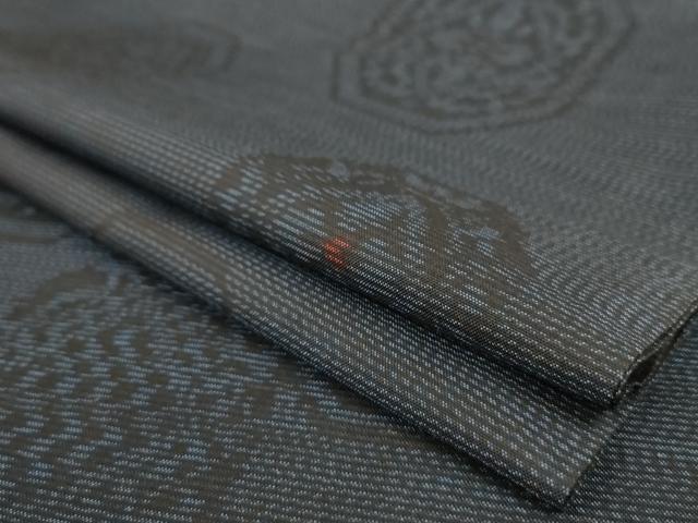 平和屋着物▽本場大島紬 単衣 亀甲文 正絹 逸品 AAAS3059iu