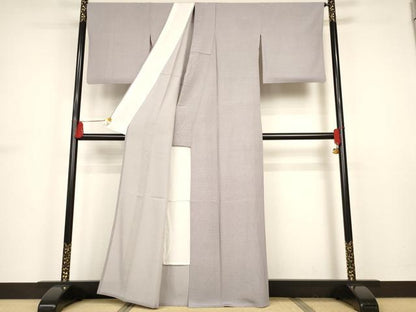 平和屋着物▽上質な小紋 単衣 霞文 正絹 逸品 AAAS3063iu