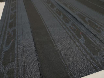 平和屋着物▽本塩沢　単衣　110亀甲　群鶴間道　正絹　逸品　未使用　AAAS3069iu