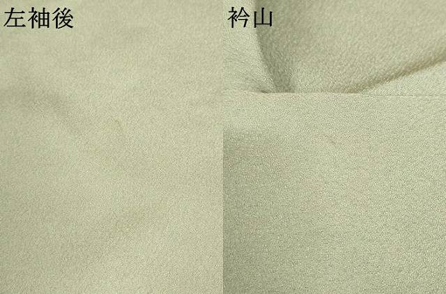 平和屋着物▽上質な色無地 単衣 柳鼠色 正絹 逸品 AAAS3072iu