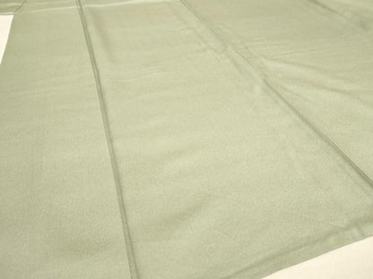 平和屋着物▽上質な色無地 単衣 柳鼠色 正絹 逸品 AAAS3072iu
