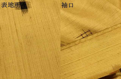 平和屋着物▽上質な紬　単衣　間道　正絹　逸品　AAAS3073iu