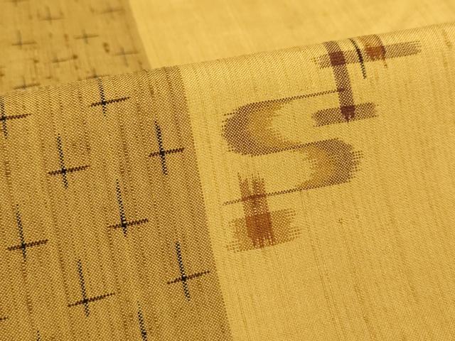 平和屋着物▽上質な紬　単衣　間道　正絹　逸品　AAAS3073iu