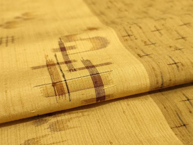 平和屋着物▽上質な紬　単衣　間道　正絹　逸品　AAAS3073iu