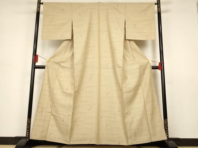 平和屋着物▽上質な紬 単衣 トンボ 正絹 逸品 未使用 AAAS3078iu