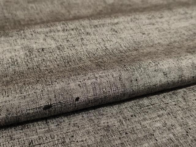 平和屋着物▽上質な紬 単衣 鉛色 正絹 逸品 未使用 AAAS3082iu