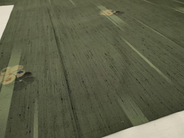 平和屋着物▽上質な紬 単衣 捻梅 正絹 逸品 AAAS3098iu