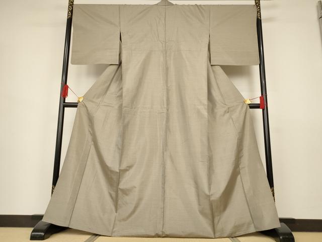 平和屋着物▽本場大島紬　単衣　縞　正絹　逸品　AAAS3100iu