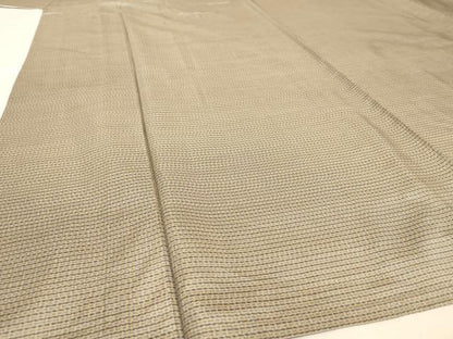 平和屋着物▽本場大島紬　単衣　縞　正絹　逸品　AAAS3100iu