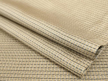 平和屋着物▽本場大島紬　単衣　縞　正絹　逸品　AAAS3100iu