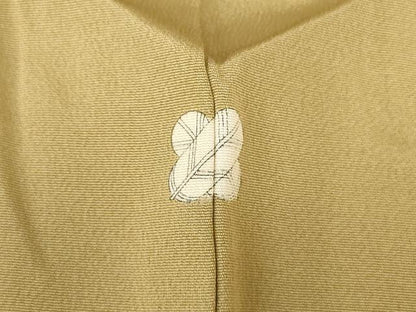 平和屋着物▽上質な色無地　単衣　榛色　正絹　逸品　未使用　AAAS3102iu