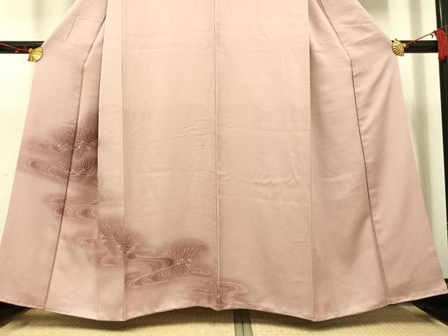 平和屋着物■色留訪問着　流水草木文　正絹　逸品　AAAS3526ph