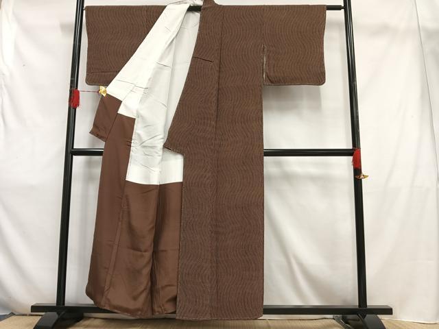 平和屋着物□上質な小紋 変わり縞 正絹 逸品 AAAS3868es