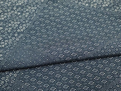 平和屋着物▽上質な小紋 単衣 切嵌花文 正絹 逸品 AAAS4929fy