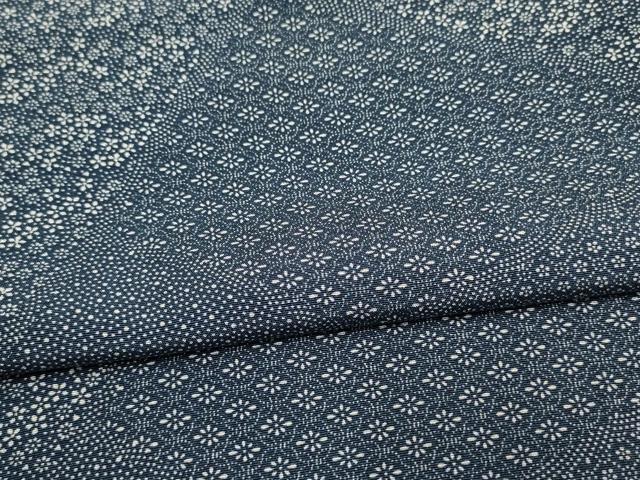 平和屋着物▽上質な小紋 単衣 切嵌花文 正絹 逸品 AAAS4929fy
