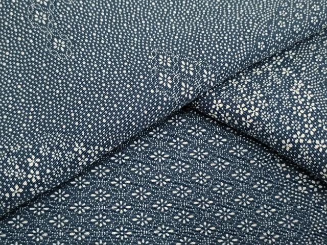平和屋着物▽上質な小紋 単衣 切嵌花文 正絹 逸品 AAAS4929fy