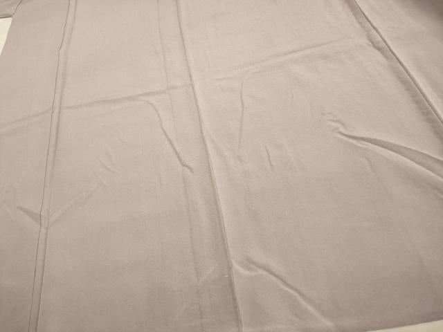 平和屋着物▽上質な色無地 単衣 牡丹鼠色 正絹 逸品 AAAS4932fy