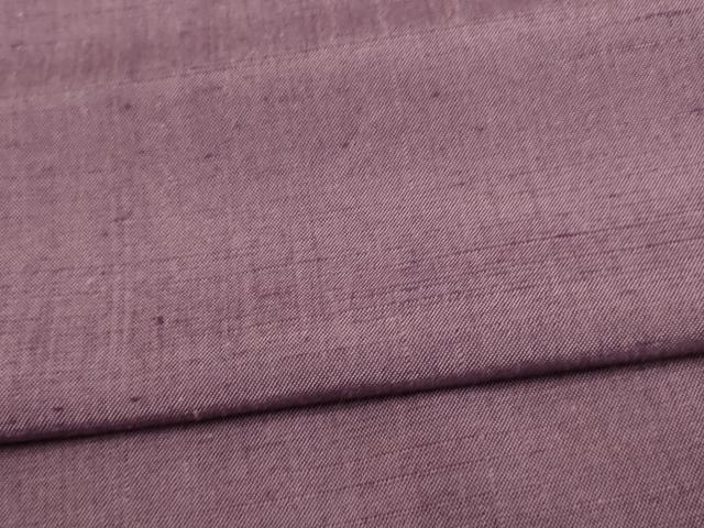 平和屋着物▽上質な紬 単衣 古代紫色 正絹 逸品 未使用 AAAS4935fy