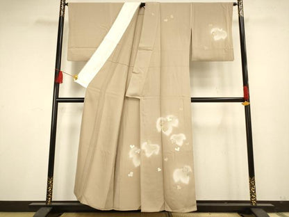 平和屋着物▽訪問着 単衣 舞葉文 蛍暈し 金彩 正絹 逸品 AAAS4946fy