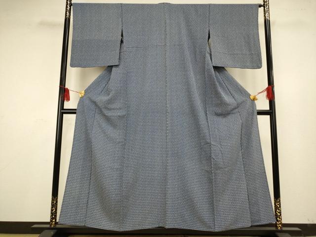 平和屋着物▽上質な小紋 単衣 立涌花文 正絹 逸品 AAAS4949fy