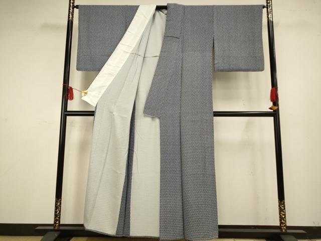 平和屋着物▽上質な小紋 単衣 立涌花文 正絹 逸品 AAAS4949fy