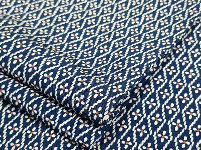 平和屋着物▽上質な小紋 単衣 立涌花文 正絹 逸品 AAAS4949fy