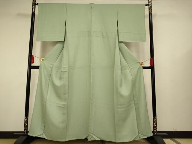 平和屋着物▽上質な色無地　単衣　夏虫色　正絹　逸品　AAAS4971fy
