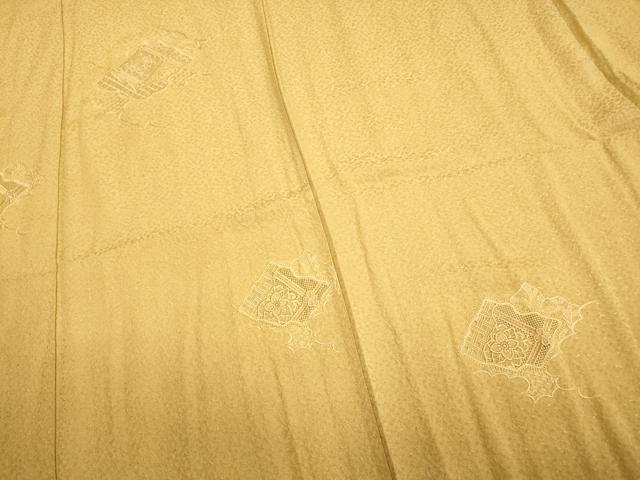 平和屋着物▽訪問着 単衣 中国三大刺繍 汕頭刺繍 スワトウ刺繍 雲取り花文 正絹 逸品 AAAS4973fy