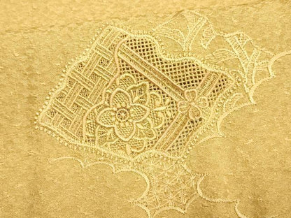 平和屋着物▽訪問着 単衣 中国三大刺繍 汕頭刺繍 スワトウ刺繍 雲取り花文 正絹 逸品 AAAS4973fy